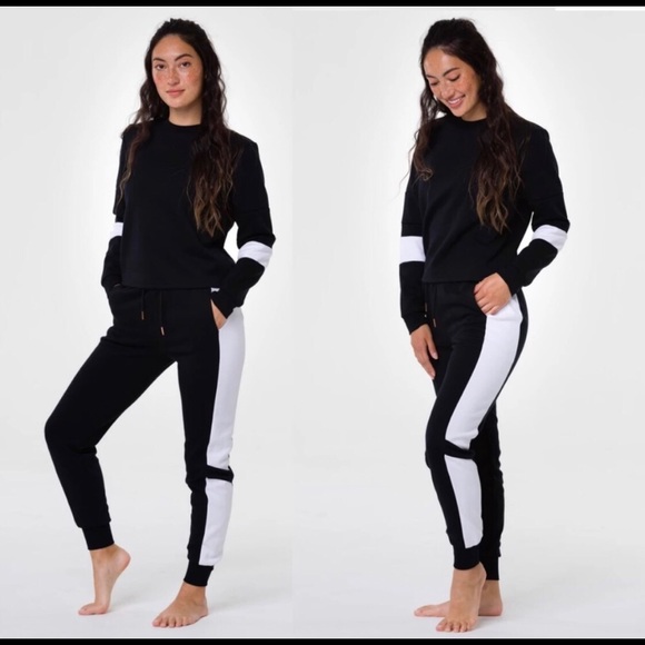 Onzie Black & White Blocked Sweatpants. Size M/L - Picture 1 of 11
